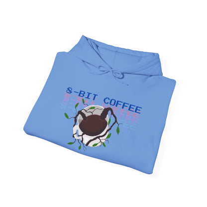 "8-Bit Coffee Cup Graphic Hoodie – Sky Blue" ☕💙 - COZY HOODIE