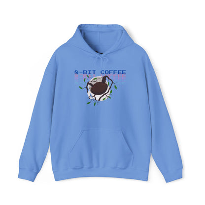 "8-Bit Coffee Cup Graphic Hoodie – Sky Blue" ☕💙 - COZY HOODIE